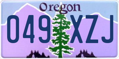 OR license plate 049XZJ