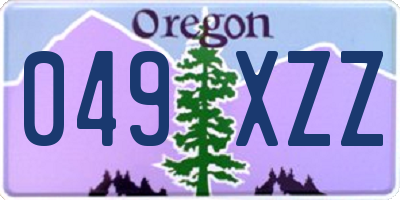 OR license plate 049XZZ