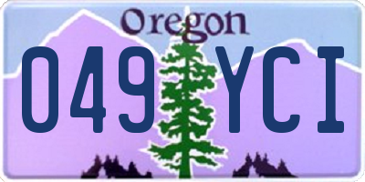 OR license plate 049YCI