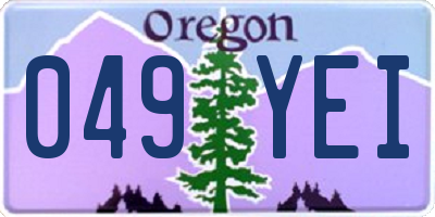 OR license plate 049YEI