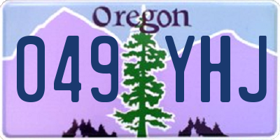 OR license plate 049YHJ