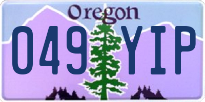 OR license plate 049YIP