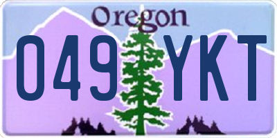 OR license plate 049YKT