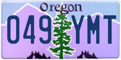 OR license plate 049YMT