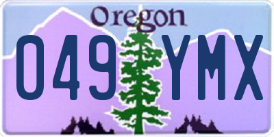 OR license plate 049YMX