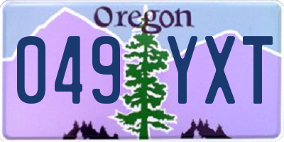 OR license plate 049YXT