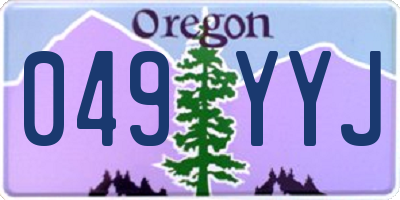 OR license plate 049YYJ