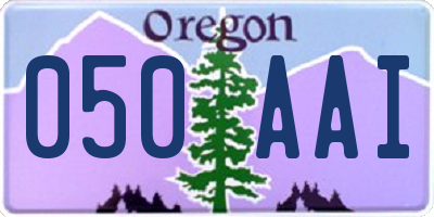 OR license plate 050AAI