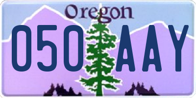 OR license plate 050AAY