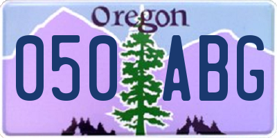 OR license plate 050ABG
