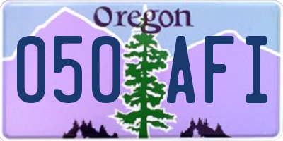 OR license plate 050AFI