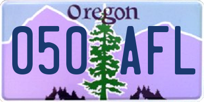 OR license plate 050AFL