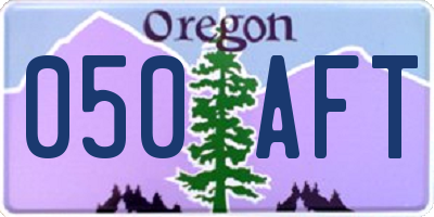 OR license plate 050AFT