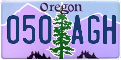 OR license plate 050AGH