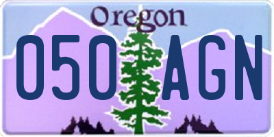 OR license plate 050AGN