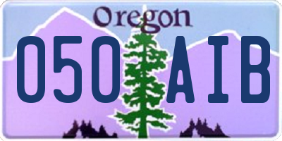 OR license plate 050AIB