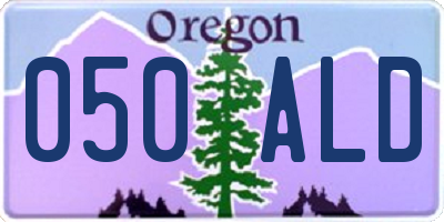 OR license plate 050ALD