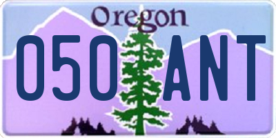 OR license plate 050ANT