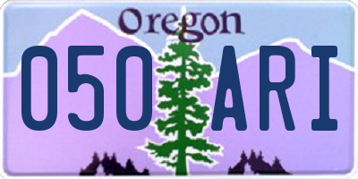 OR license plate 050ARI