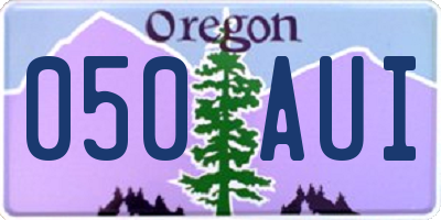 OR license plate 050AUI
