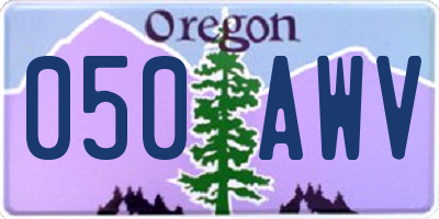 OR license plate 050AWV