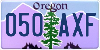 OR license plate 050AXF