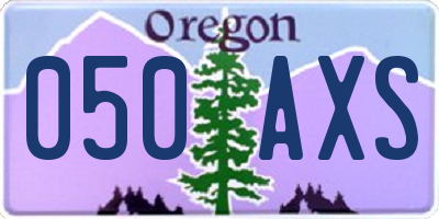 OR license plate 050AXS
