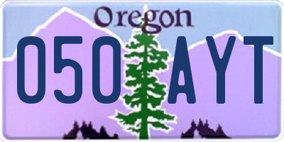 OR license plate 050AYT