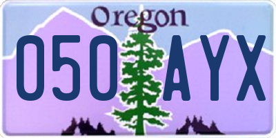 OR license plate 050AYX