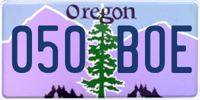 OR license plate 050BOE