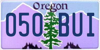 OR license plate 050BUI