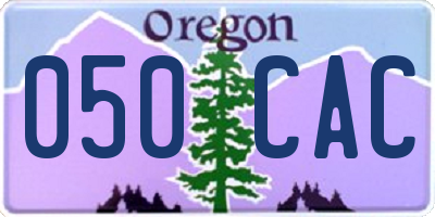 OR license plate 050CAC