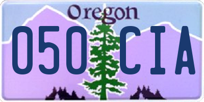 OR license plate 050CIA