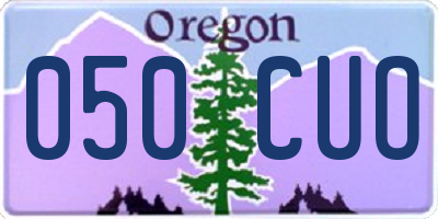 OR license plate 050CUO