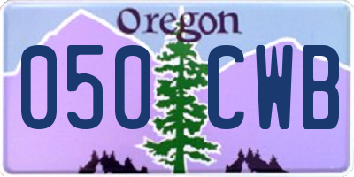 OR license plate 050CWB