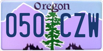 OR license plate 050CZW