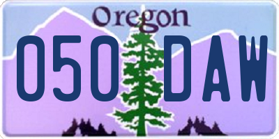 OR license plate 050DAW