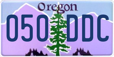 OR license plate 050DDC