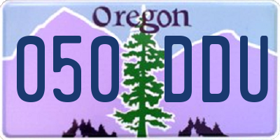 OR license plate 050DDU
