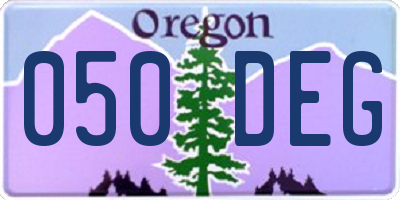 OR license plate 050DEG