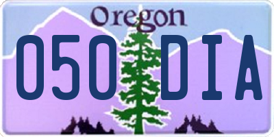 OR license plate 050DIA