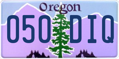 OR license plate 050DIQ