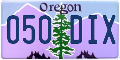 OR license plate 050DIX
