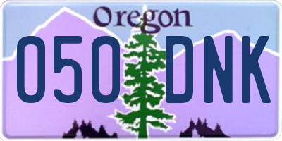 OR license plate 050DNK