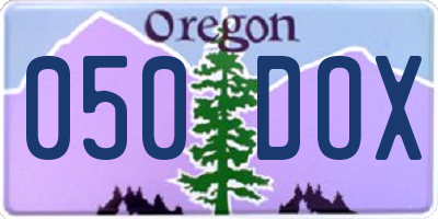 OR license plate 050DOX