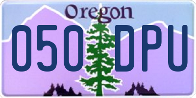 OR license plate 050DPU
