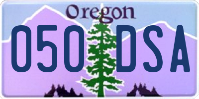 OR license plate 050DSA