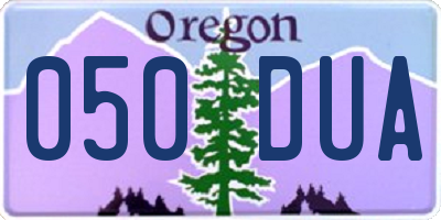 OR license plate 050DUA