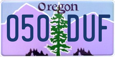 OR license plate 050DUF