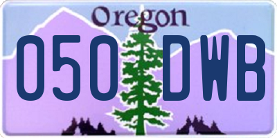 OR license plate 050DWB
